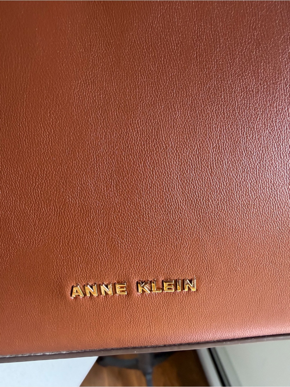 Anne Klein Brown Tote Bag with Gold Hardware - Picture 3 of 9